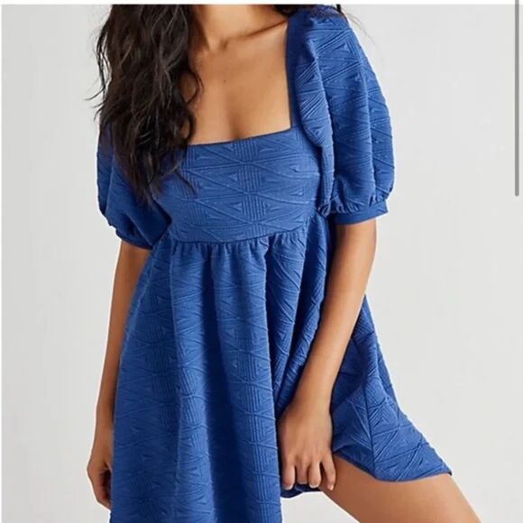 Free People Dresses & Skirts - Free People Violet Mini Dress Size Small In Blue New With Tags $108 retail